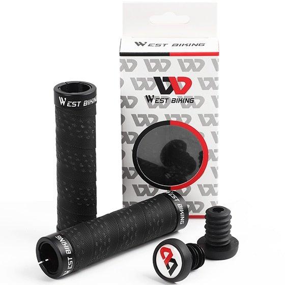 Bicycle Handlebar Grips Cycling Bicycle Accessories Non-Slip Bicycle Handlebar Grips Bike Handle Ergonomic Shockproof Bicycle Handle Grip With Adjustable Aluminum Lock For Mountain Bike