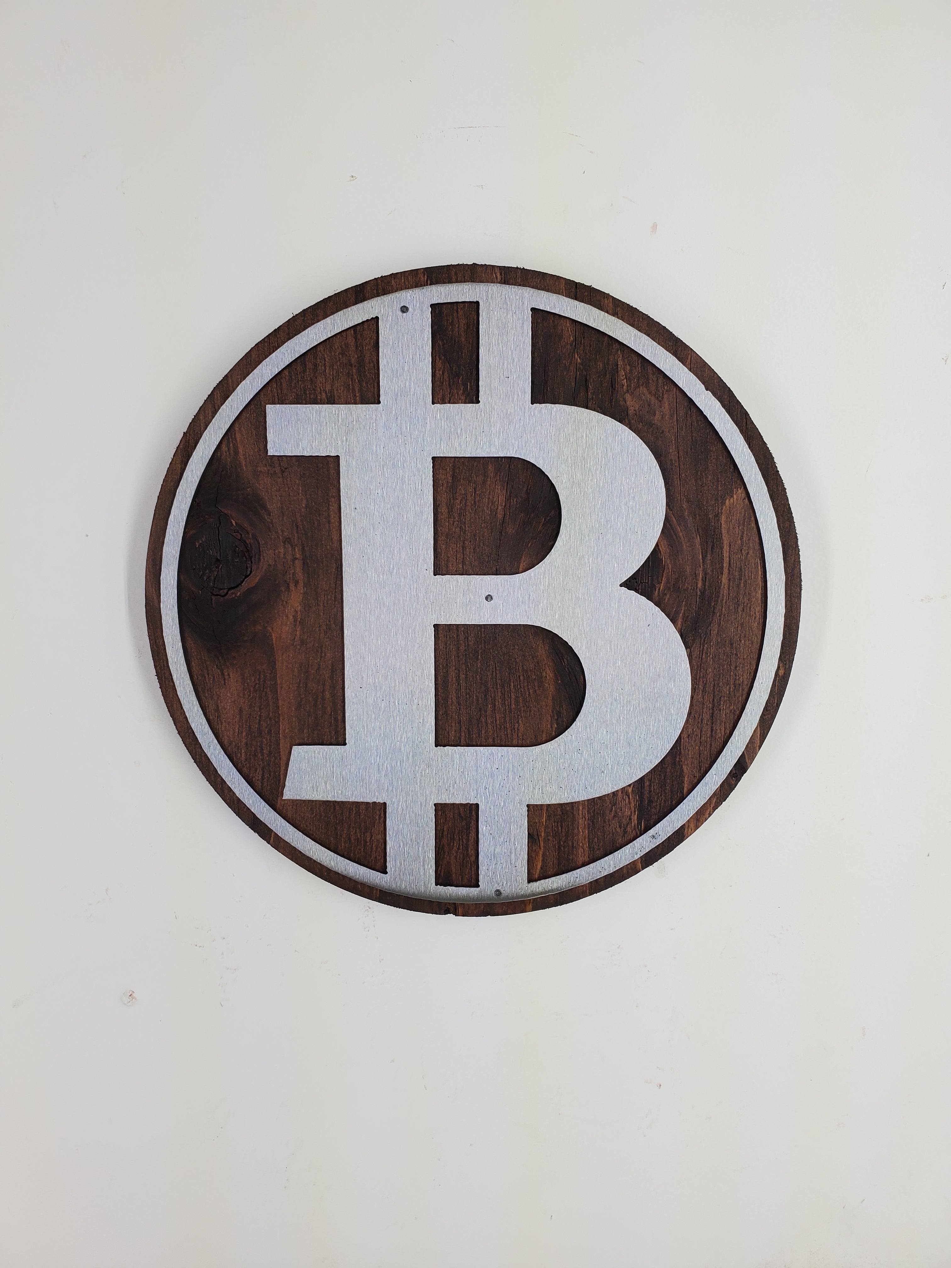 Bitcoin Crypto Metal and Wood Sign | BTC | Ethereum Solana, Avalanche, Tron, Ripple,