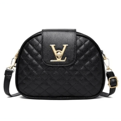 Black Beauty Women's Shoulder Crossbody Bag For Females Fashionable Handbag PU Famous Designer Clutch