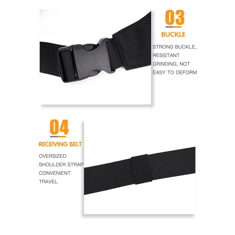 Black Crossbody Fanny Pack Simple Design Belt Bag Canvas Hands Free Travel Bag Sports Workout Durable Lightweight Fanny Packs For Festivals