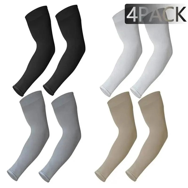 Black Men Unisex Cooling Arm Sleeves Cover Cycling Running Sun Protection Outdoor Activities Hide Tattoos Sleeve Cooling Sports Sleeve For Basketball Golf Football