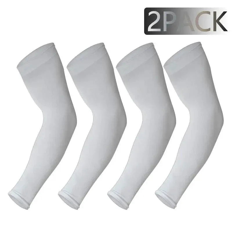 Black Men Unisex Cooling Arm Sleeves Cover Cycling Running Sun Protection Outdoor Activities Hide Tattoos Sleeve Cooling Sports Sleeve For Basketball Golf Football