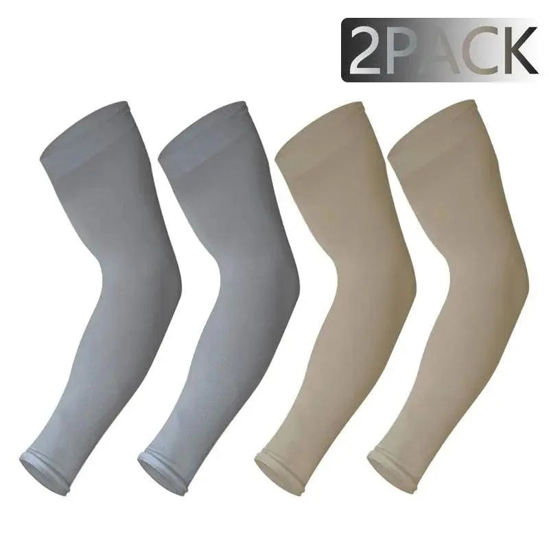 Black Men Unisex Cooling Arm Sleeves Cover Cycling Running Sun Protection Outdoor Activities Hide Tattoos Sleeve Cooling Sports Sleeve For Basketball Golf Football