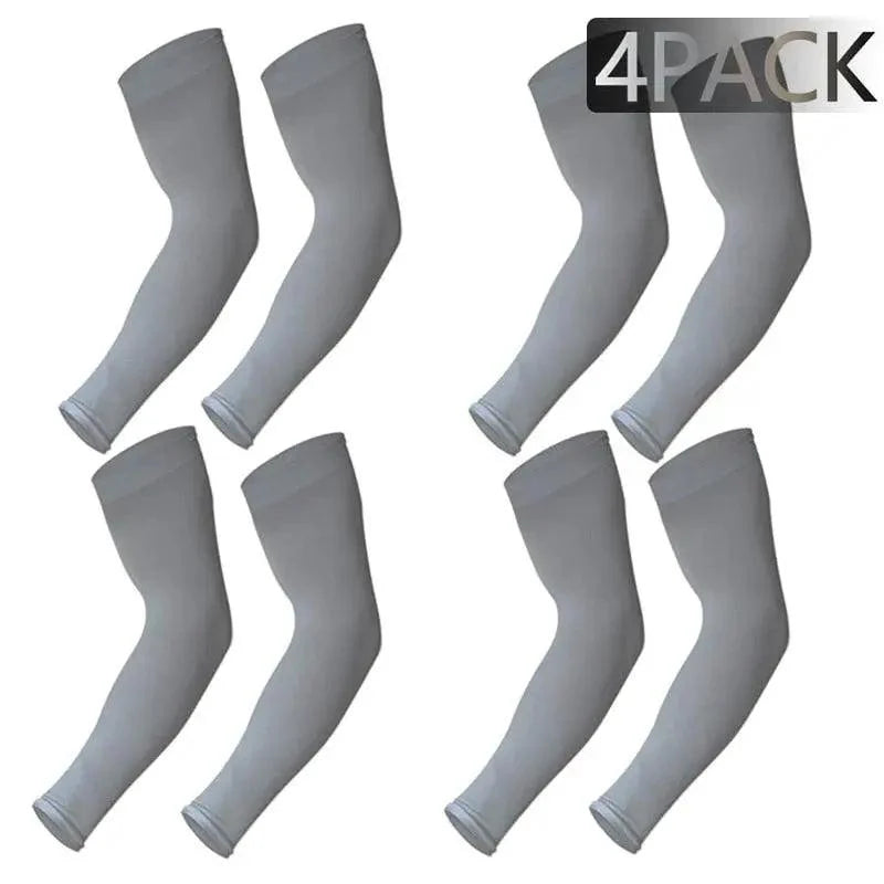 Black Men Unisex Cooling Arm Sleeves Cover Cycling Running Sun Protection Outdoor Activities Hide Tattoos Sleeve Cooling Sports Sleeve For Basketball Golf Football