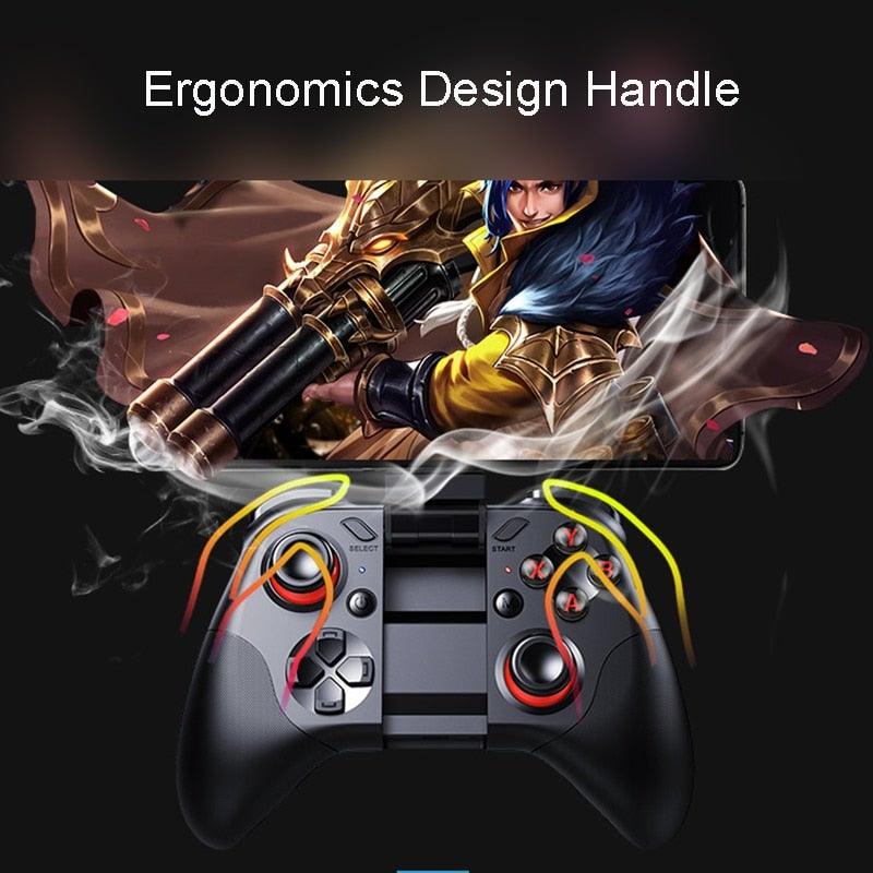 Black Solid Bluetooth Joystick Smartphone Trigger Gamepad Controller Compatible With TV PC Laptop
