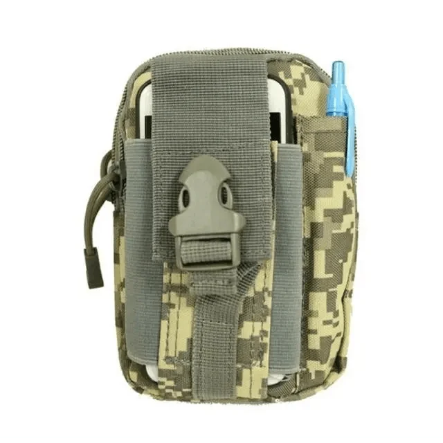 Black Tactical Pouch Belt Phone Holder Waist Bag Military Fanny Pack Classy Outdoor Travel Workout Sports Hands-Free Waist Bag For Running Outdoor Activities