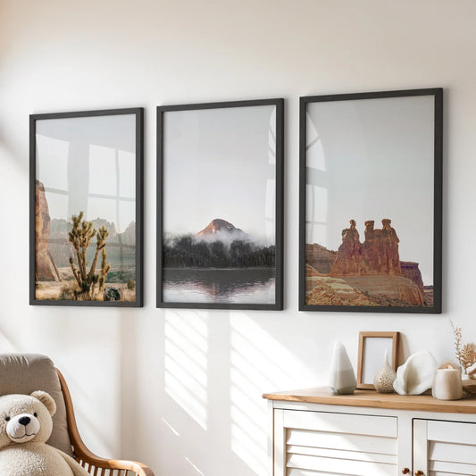 Southwest Desert Set of 3 Prints. Canyon Landscape, Red Rock