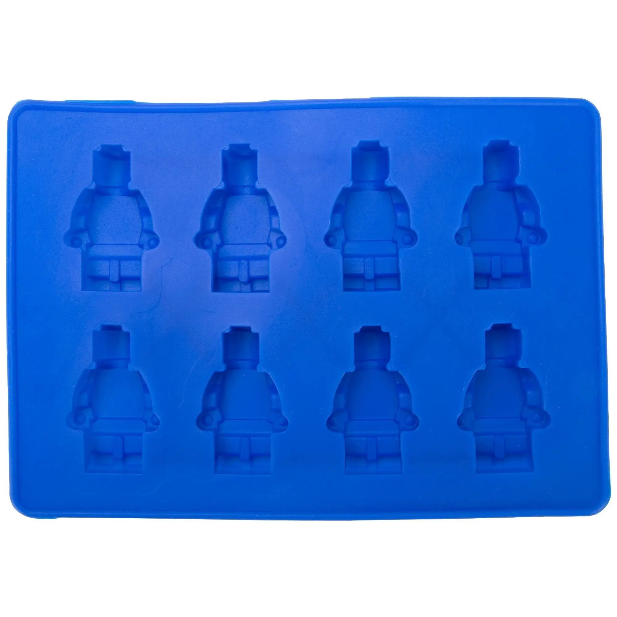 Blue silicone ice cube tray shaped like lego minifigures from building blocks novelty ice cube trays set of 5