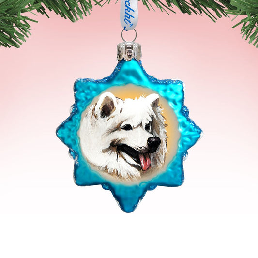 White Husky Mercury Glass Ornament by G. DeBrekht - Pets Dog and Cats Decor - 774017