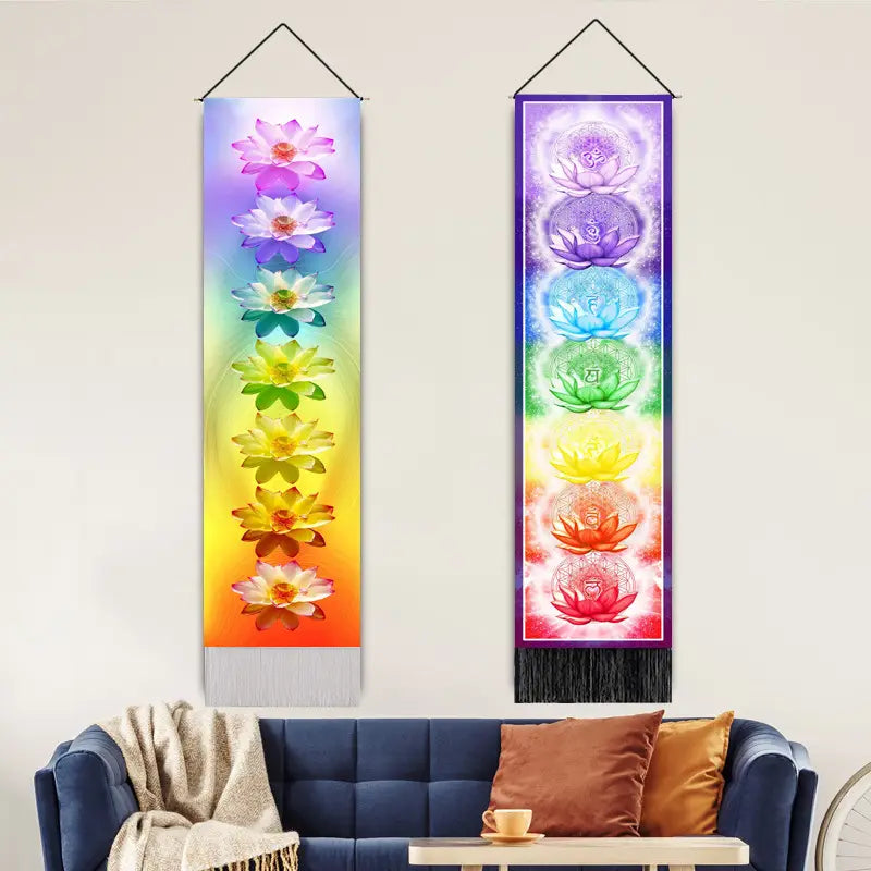 Printed Wall Hanging Tassel Tapestry Decor