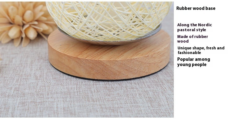 Beige Wooden Vine LED Night Light Table Lamp