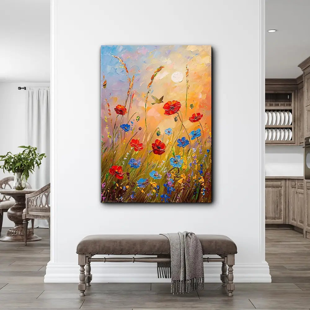 Handmade Abstract Floral Oil Painting Canvas Art