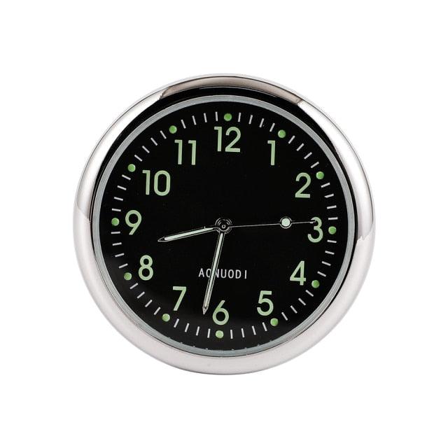 Car Clock Watch Indoor Automobiles Stick-In  Luminous Quartz Analog Watch Universal Pocket Mini Stick-On Clock for Car Boat Bike Home Watch Decoration Accessories