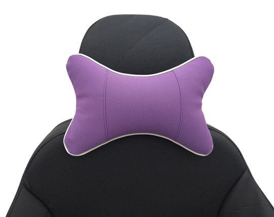 Car Neck Pillows Headrest Relief Filled Fiber Universal Car Pillow Both Side Pu Leather 1pcs Pack Headrest For Car Neck Pillows Both Side Pu Leather Headrest Head Pain Relief Filled Fiber Universal Car Pillow Neck Pillow Softness Car Headrest Pillow