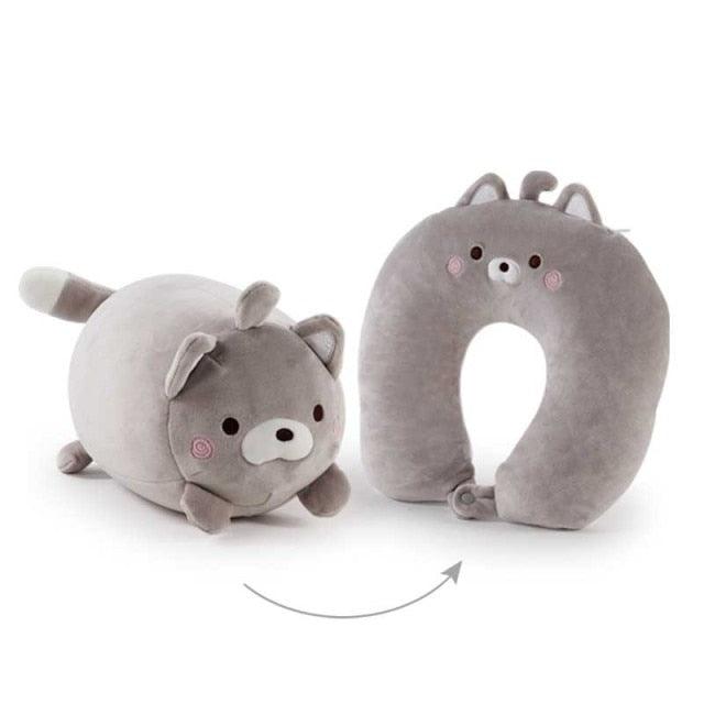 Cartoon Deformable U-shape Neck Pillows Hamster U-Shaped Neck Pillow Throw Pillow Neck Supporter Foam particle Headrest Office Nap Desktop Pad Headrest & Neck Pillow For Kids Boys & Girls Teens Travel Accessories For Airplane Car