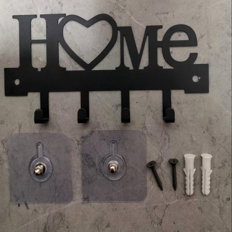 Metal Art-Decorated Storage Wall Rack