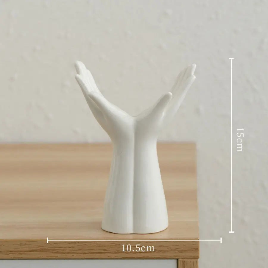 Ceramic Vase With Outstretched Hands, High-Quality Flower Arrangement Decoration