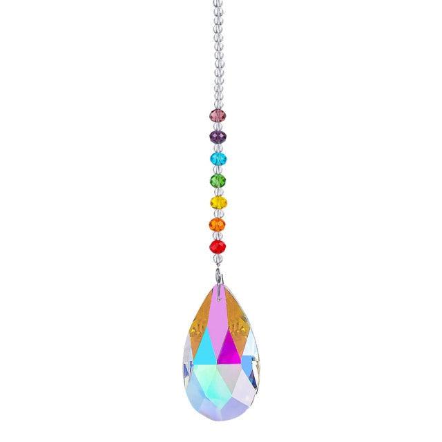 Chandelier Crystals Ball Prism Pendant Maker Sun Catcher Crystal Rainbow Maker Drops Hang for Window Home Decor Car Charms Hanging  Wind Chimes Hanging Ornament Garden Decor