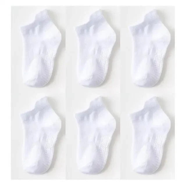 Children Cotton  6 Pairs/Set Anti-slip Socks For Boys Girl Rubber Kid Floor Sock With Grips For 0 To 6 Years Kids