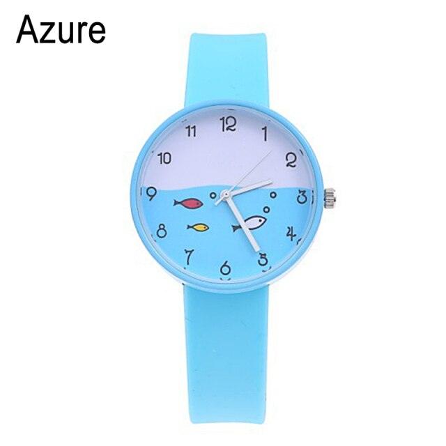 Children Quartz Sports Watch Waterproof Silicone Strap Outdoor Simple Children Wristwatch Colorful Boys Girls Watches Teenagers Student Time Wrist Watch Soft Silicone Band