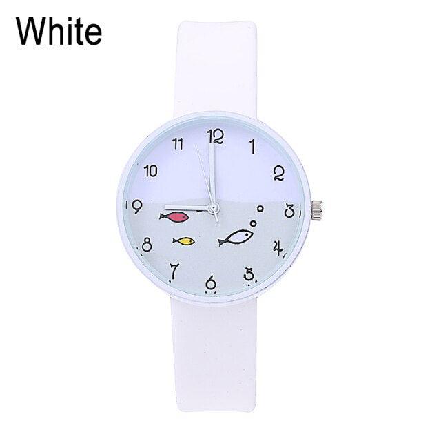 Children Quartz Sports Watch Waterproof Silicone Strap Outdoor Simple Children Wristwatch Colorful Boys Girls Watches Teenagers Student Time Wrist Watch Soft Silicone Band