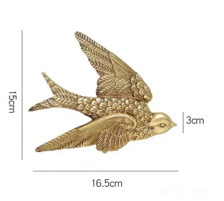 Chinese-style Sofa Background Wall Light-luxury Vintage Swallow Wall Decoration