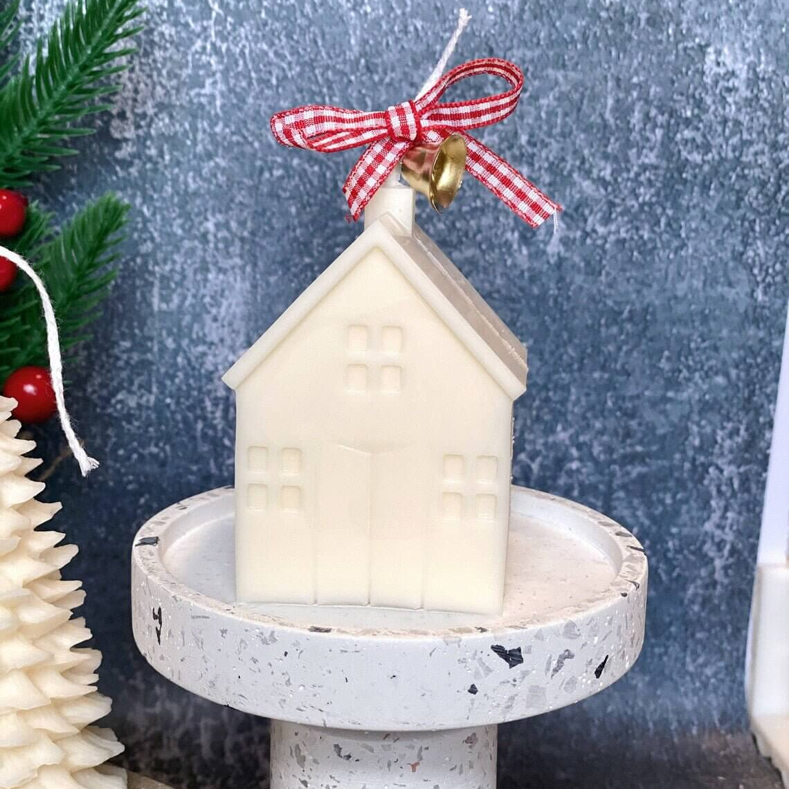 Christmas Cottage Candle | Handmade Holiday Candle