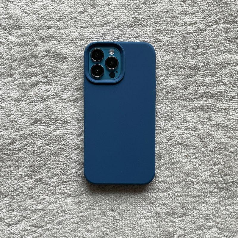Classic Candy Color Silicone Case For iphone 13 12 Mini 14 13 Pro Max Camera Lens Protective Bumper Cover For iPhone 14 12 Pro Soft Flexible Silicone Slim Fit Case For Iphone