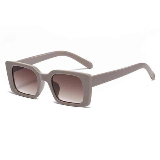 Classic New Rectangle Shape Sunglasses For Women Rectangle Sunglasses for Women 90’s Vintage Shades Square Thick Frame Glasses Luxury Design New Small Square  Eyewear Decent Shades
