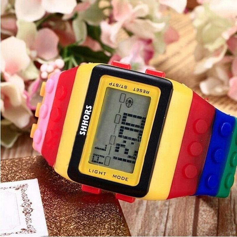 Colorful Digital Wrist Watch Men Women Colorful Digital Sport LED Quartz 5ATM Waterproof Wrist Watches Sports Digital Children Watches Elegant Design For Boys