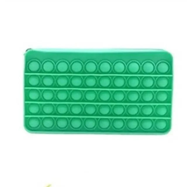 Colorful Stress Relief Squeeze Anti Stress Pop It Soft Pencil Case For Students Rainbow Color School Case