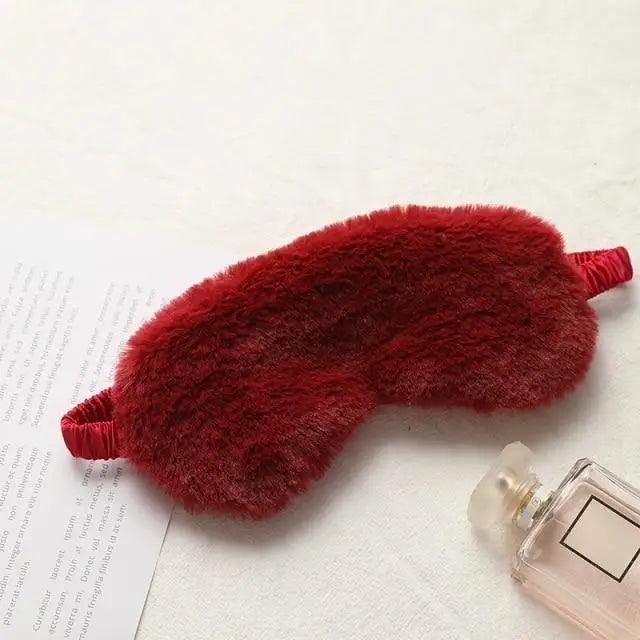 Comfortable  Sleeping Mask Sleeping Blindfold Soft Plush Eye Masks Cute Plush Mask Eye Patch Excellent Gift For Travelers