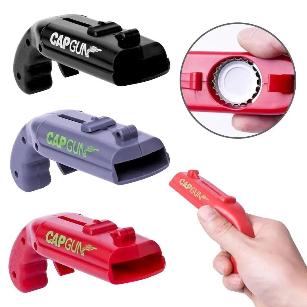 Creative Party Bottle Can Opener Durable Cap Launcher Bar Tool Drink Opening Kitchen Gadget Great Gift Funny Launcher Bottle Opener For Creative Game Party Bar Plastic Bottle Launcher