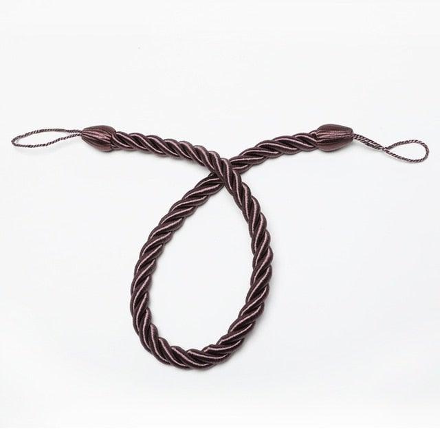 Curtain Tie Backs Gold Handmade Weave Curtain Holder Clip Buckle Rope Home Decorative Room Accessories Curtain Tieback Curtain Handmade Tiebacks Ropes Holdbacks 74CM