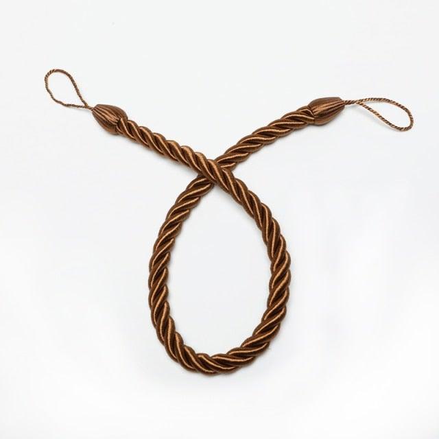 Curtain Tie Backs Gold Handmade Weave Curtain Holder Clip Buckle Rope Home Decorative Room Accessories Curtain Tieback Curtain Handmade Tiebacks Ropes Holdbacks 74CM