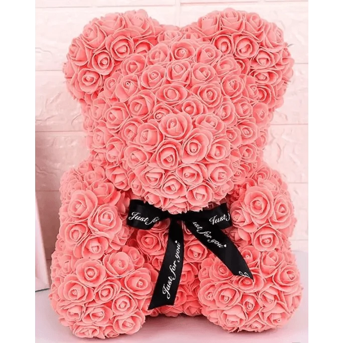 Cute artificial rose flower teddy bears gift box for home decor - Christmas Valentine's Day wedding day presents