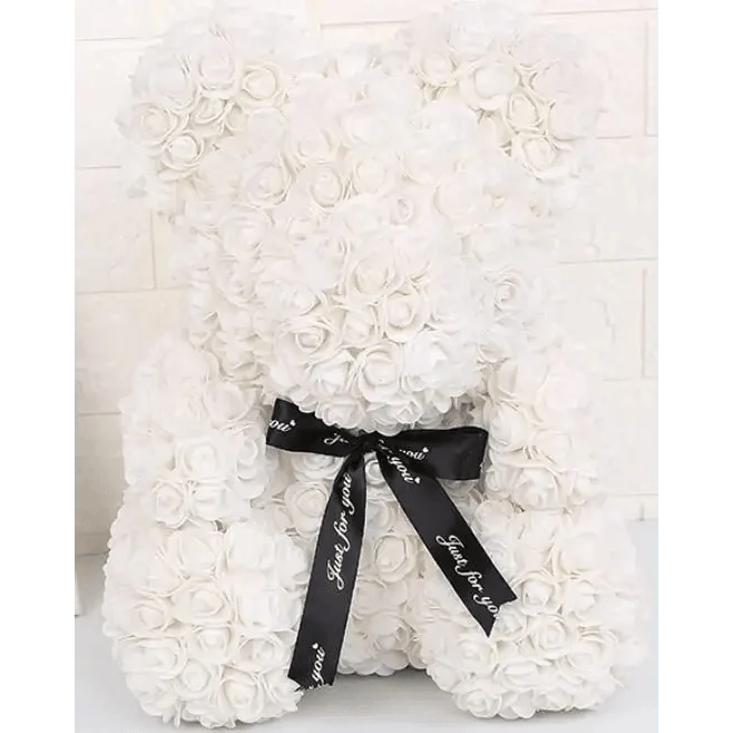 Cute artificial rose flower teddy bears gift box for home decor - Christmas Valentine's Day wedding day presents