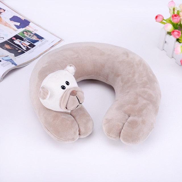 Cute Cartoon Animal U-shaped Memory Travel Pillow Neck Support Headrest Office Car Airplane Sleep  Soft Travel Neck Pillow Animal for Neck & Head Support Cute Wild Life Stuffed Pillow Accessory for Naps Novelty Stuffed Animal For Adults And Children