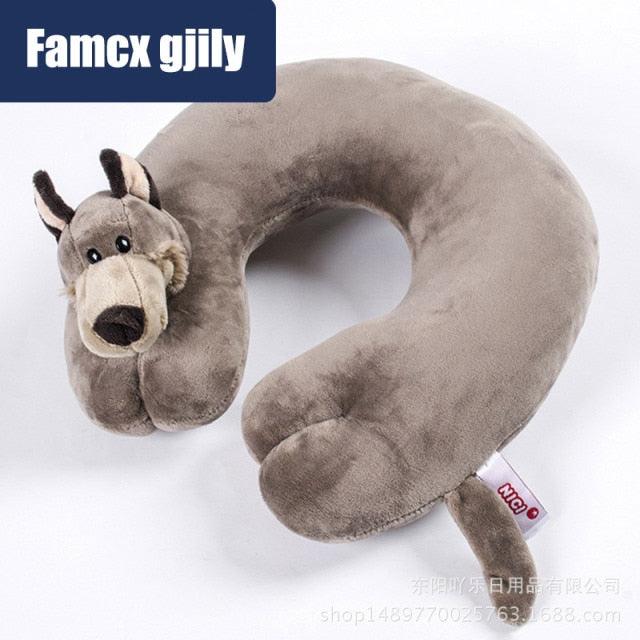Cute Cartoon Animal U-shaped Memory Travel Pillow Neck Support Headrest Office Car Airplane Sleep  Soft Travel Neck Pillow Animal for Neck & Head Support Cute Wild Life Stuffed Pillow Accessory for Naps Novelty Stuffed Animal For Adults And Children
