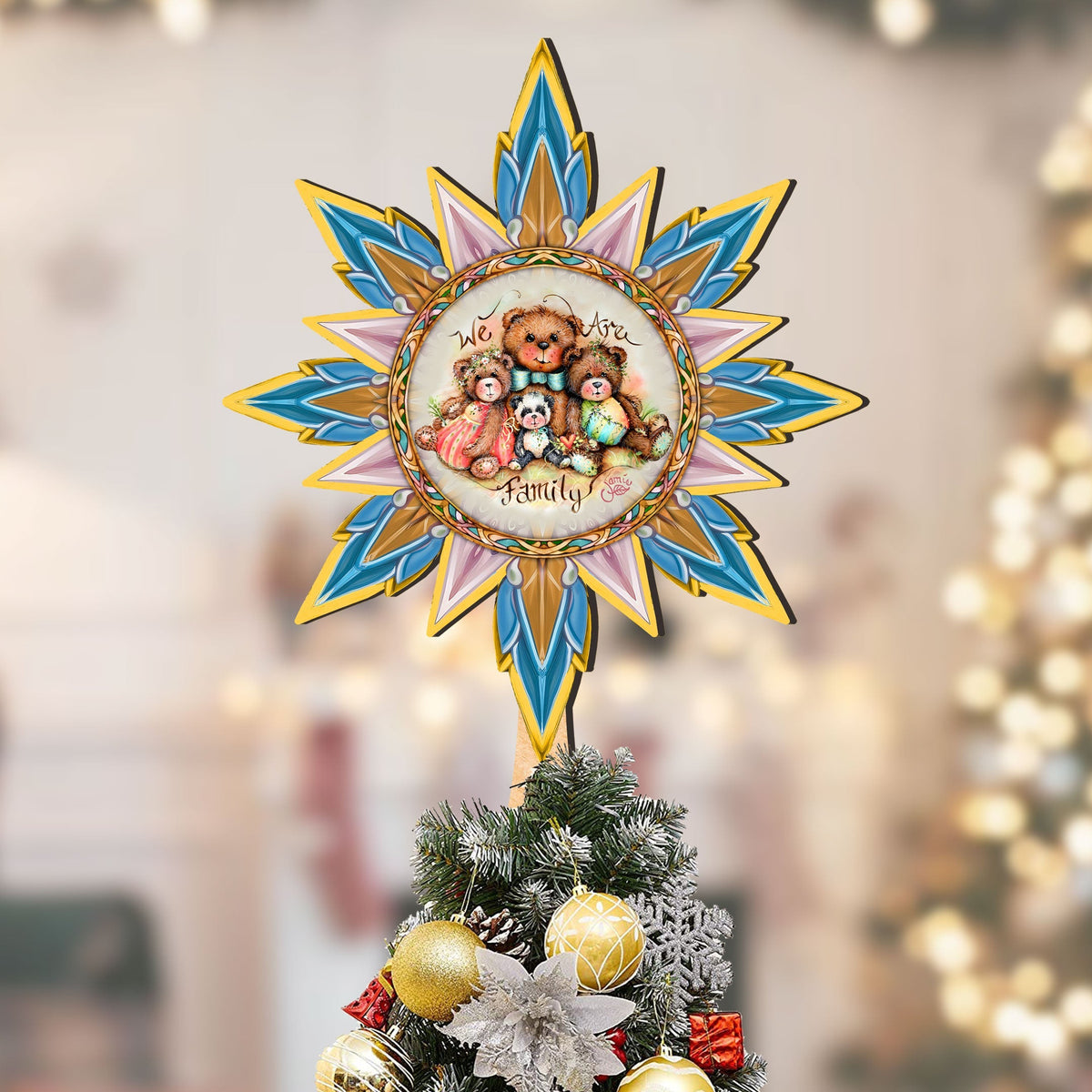 We Are the Family Tree Topper Wooden Decor by Jamie Mills-Price - Christmas Decor - 89520-MP