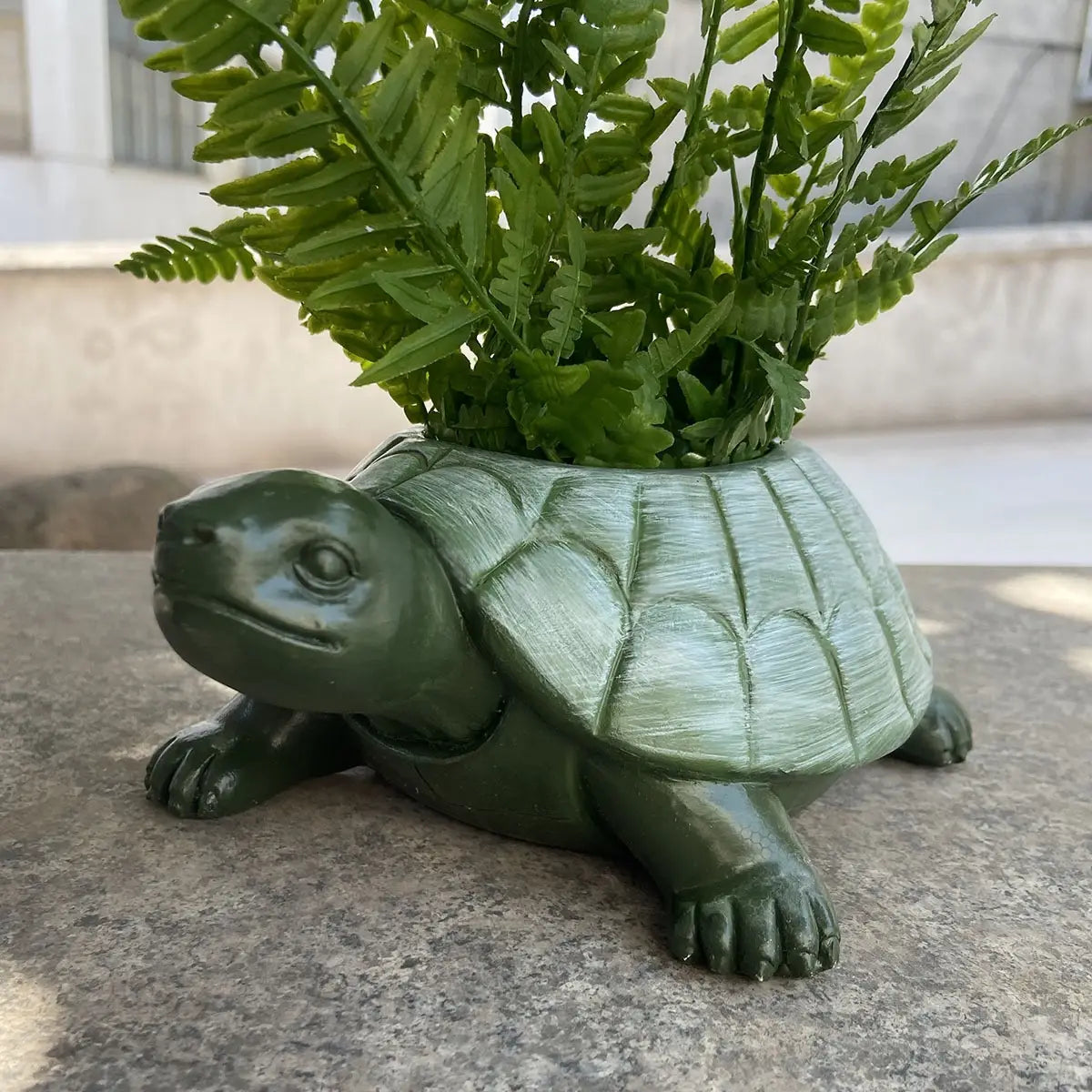 Turtle Flower Pot Resin Statue For Outdoor Gardens