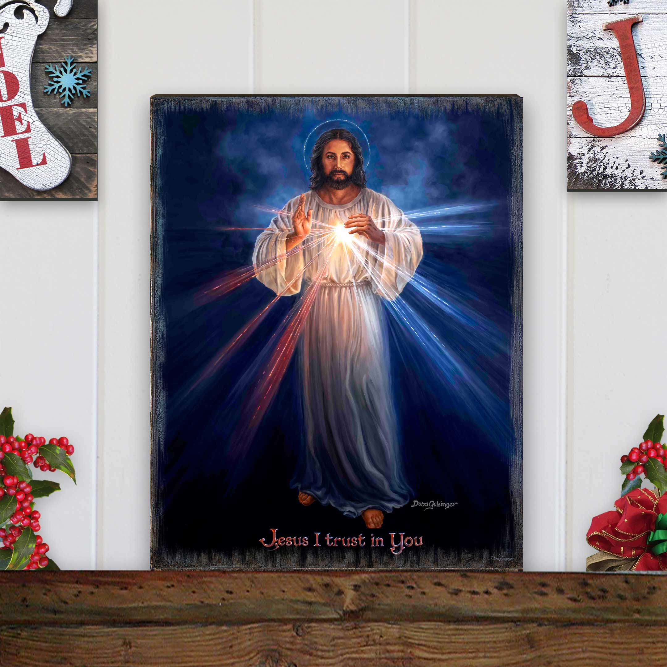 Divine Mercy Wall Art by D. Gelsinger - Nativity Holiday Decor  - 95688B-DG