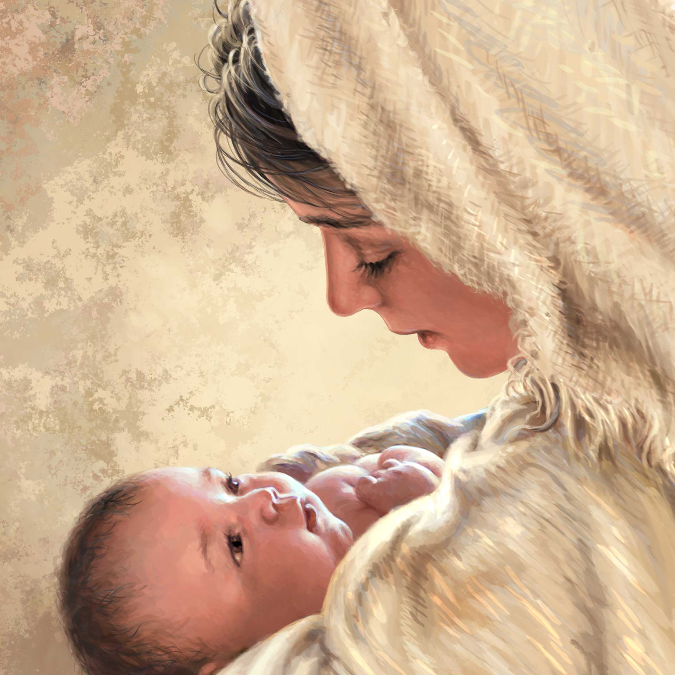 Mother of God Wall Art by D. Gelsinger - Nativity Holiday Decor  - 95685B-DG