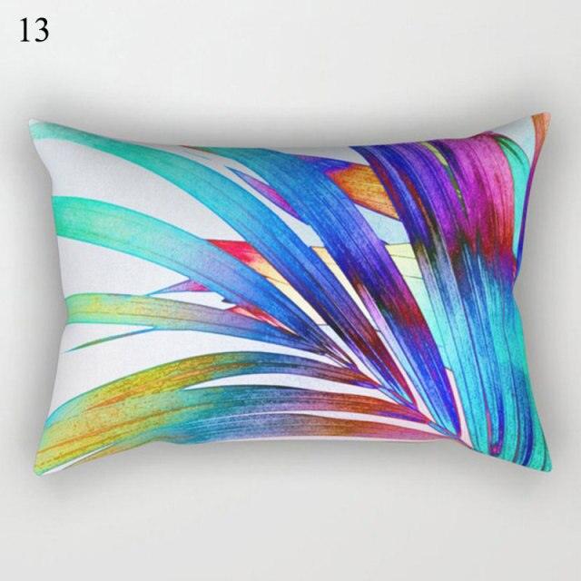 Decorative Throw Pillows Tropical Plants Pillow Cover Polyester Pillow Covers With Flowers And Plants Tropical Style Linen Throw Pillow Covers Decoration Pillowcase Cushions Home Decor