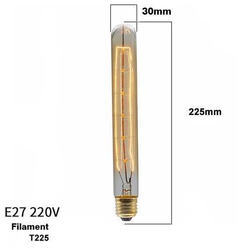 Dimmable Light Bulb Retro Vintage Edison Bulb Incandescent Ampoule Bulbs Vintage Edison Lamp Retro Light Vintage Bulbs Modern Style Square Spiral Filament Incandescent Light