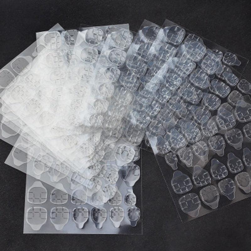 Double Sided False Nail Art Adhesive Tape Glue Sticker Tips Fake Nail Acrylic Manicure Gel Makeup Tool  Self Adhesive Nail Glue Sticker for False Nail Tips Waterproof Breathable Jelly Gel Nail Tape Glue Stickers for False Nails Tips