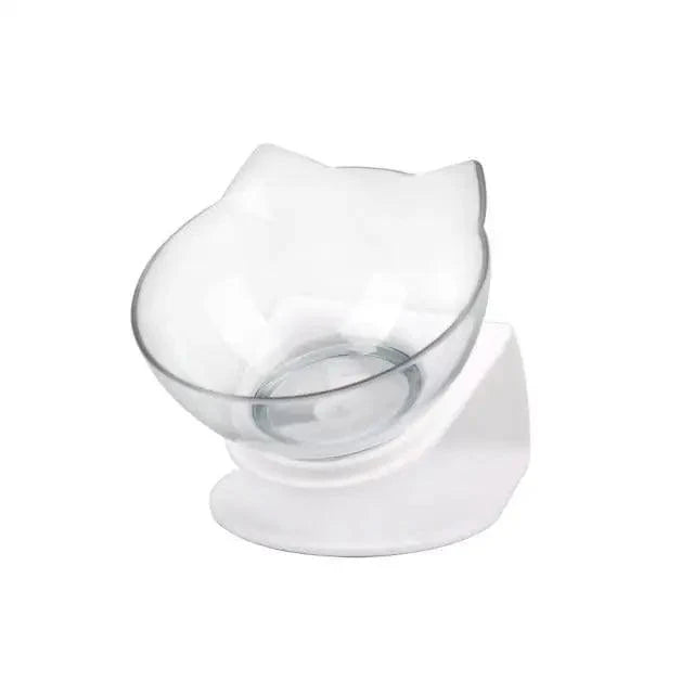 Double Transparent Non-slip Food Bowl With Protection For Cats Modern Kitten Food Bowl Pet Accessories