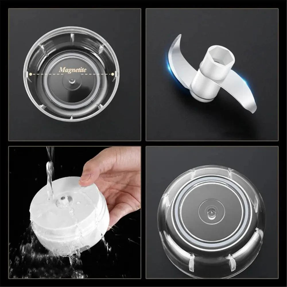 Durable Electric Food Crusher Mini Garlic Press Garlic Crusher Vegetable Chopper For Kitchen Crushed Garlic Crushed Ginger Crushed Chili