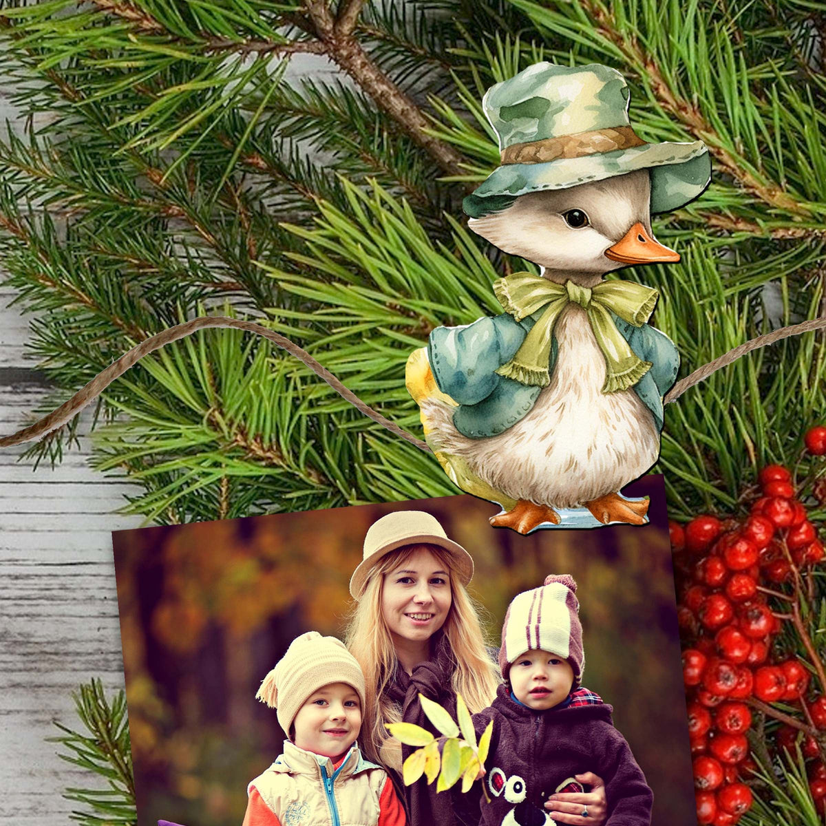 Easter Ducks Clip-On Eco Wood Decorative Ornaments Set of 3 by G. Debrekht - Easter Decor - 8091043C-S3