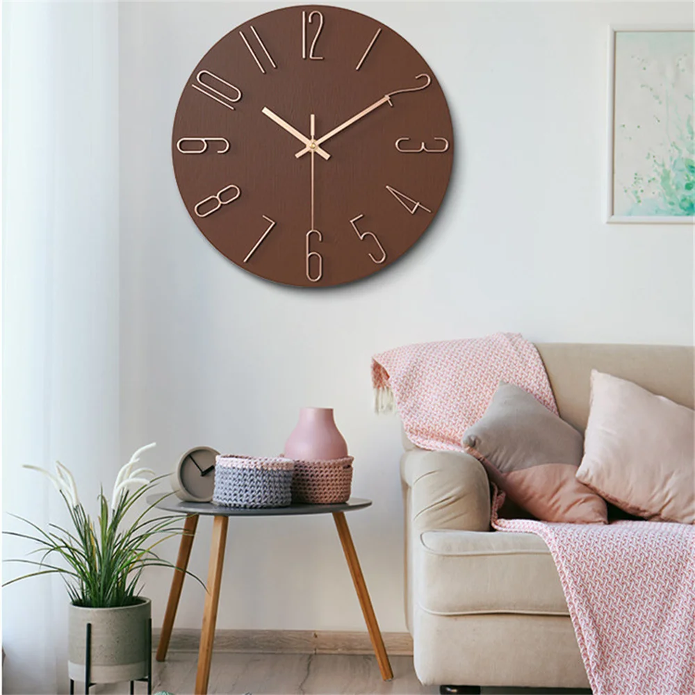 Wall Clock Battery Powered Clocks 12 Inch Small Clock Analog Clock Suitable for Home Office Bedroom Kitchen Classroom School